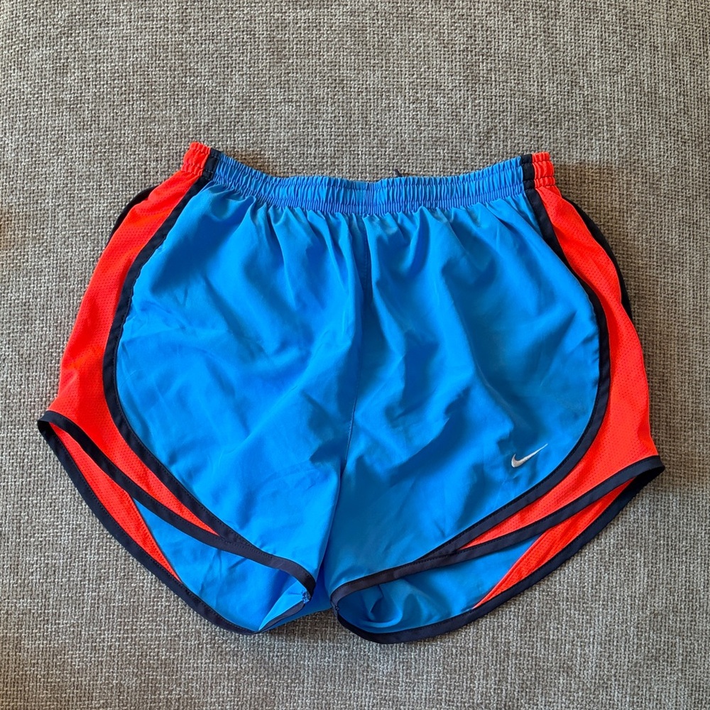 Nike Women's Athletic Shorts in Blue and Orange
